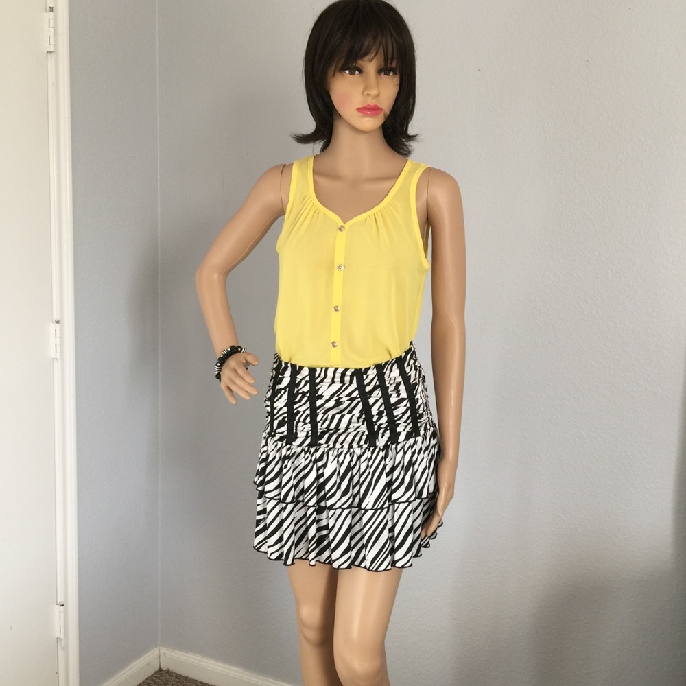 BeBe zebra  Mini Skirt